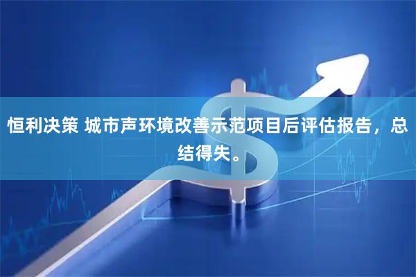 恒利决策 城市声环境改善示范项目后评估报告,总结得失。